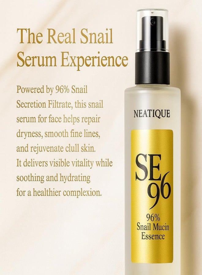 Neatique Advanced Snail 96% Mucin Power Essence 120ml, Neatique SE96 Hydrating & Repairing Snail Mucin Serum for Face with Snail Secretion Filtrate for Wrinkles & Dull Skin & Fine Lines, 4 fl.oz - Image 2